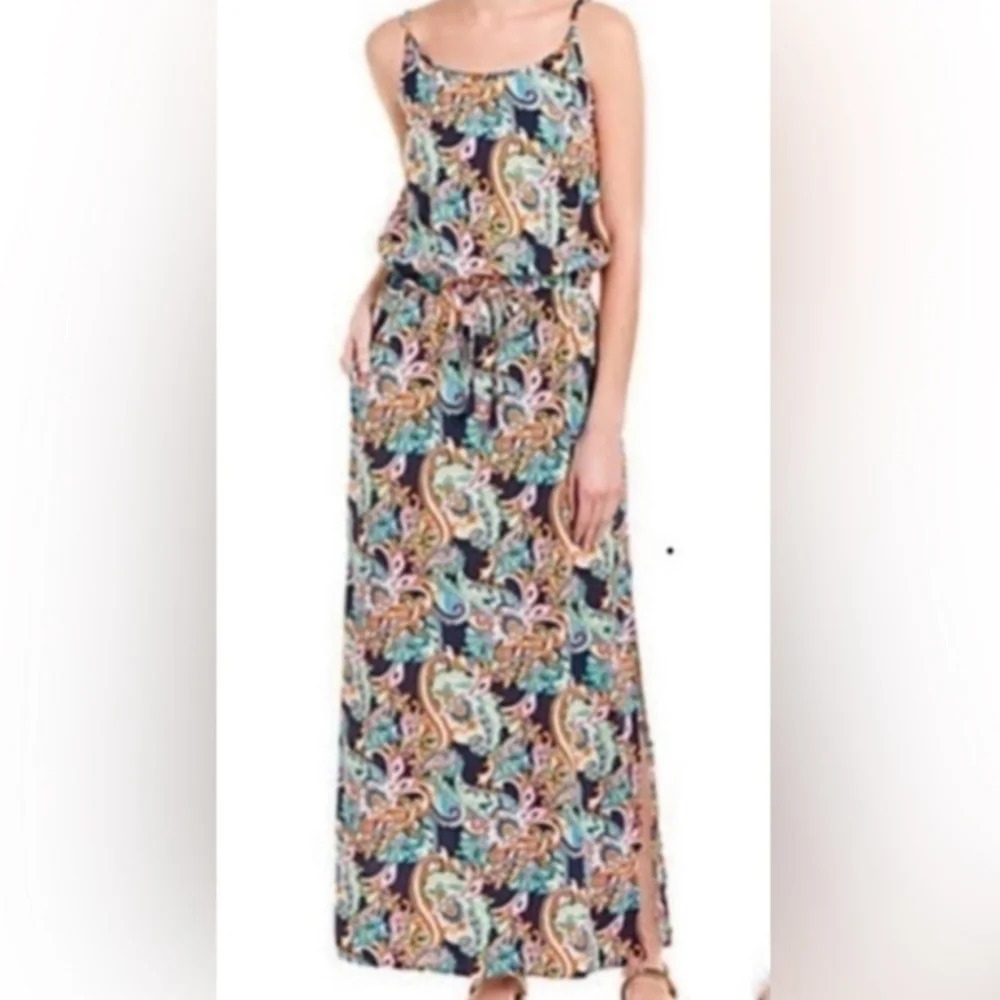 Tommy Bahama Mare paisley slip on Maxi dress with pockets